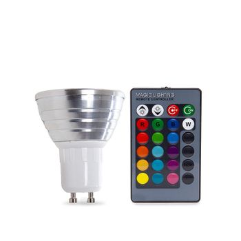 Bombilla Led Gu10 3w Rgb Mando A Distancia 40.000h [pl187220-gu10]