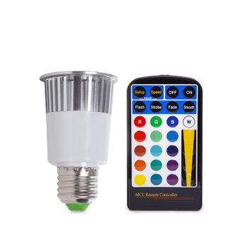 Bombilla Led E27 5w Rgb Mando A Distancia 40.000h [pl187221-e27]