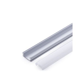 Perfíl Aluminio Para Tira Led - Difusor Opal Su-a1707 X 2m