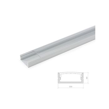 Perfíl Aluminio para Tira LED Suspendible - Difusor Opal SU-R002 x 2M