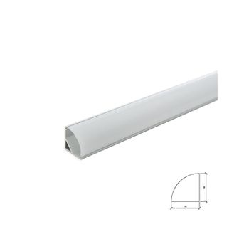 Perfíl Aluminio Para Tira Led Instalación Esquinas - Difusor Opal X 2m