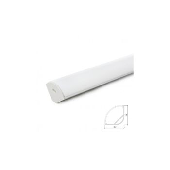 Perfíl Aluminio para Tira LED Difusor Transparente LLE-ALP001-RL x 2M