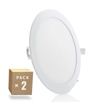 Pack 2 Placas Led 20w 1600lm 6000ºk Circular 40.000h [gr-rdp15-20w-cw-pk2-ap]