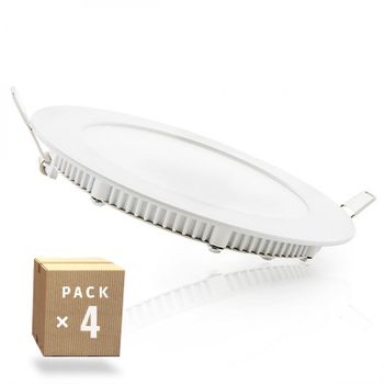 Pack 4 Placas Led 9w 673lm 3000ºk 40.000h [ho-plcir9w-ww-4pk-ap]