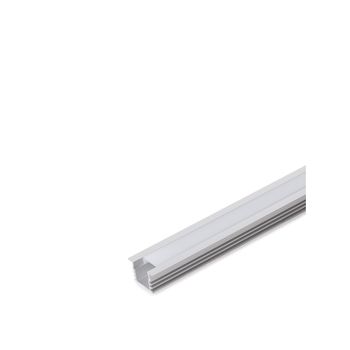 Perfíl Aluminio para Tira LED Difusor Transparente LLE-ALP001-RL x 2M