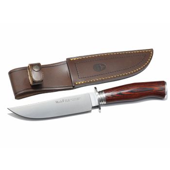 Cuchillo De Caza Muela Lobo Lobo-23s, Defensa Inoxidable, Puño Asta De  Ciervo Y Roseta, Hoja Mova De 23 Cm + Tarjeta Multiusos De Regalo con  Ofertas en Carrefour