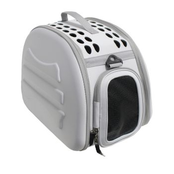 Transportin Para Perros Y Gatos Plegable Y Lavable Yatek, Recomendado Para Mascotas De Hasta 6kg De Color Gris Claro