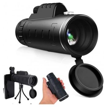 Prismaticos, Telescopio Monocular 40 X 60 Alta Definición Fmc Bak4 Monocular Hd Soporte Para Teléfono Y Trípode Ipx7 Impermeable