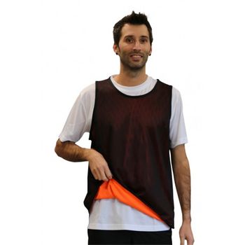 Peto Reversible Unisex - Junior - Color Naranja Y Negro