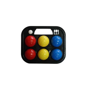 Juego de petanca 4 bolas de acero cromado 6 cm - Distria.com