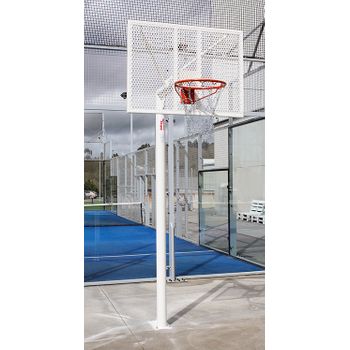 Juego Canastas Antivandalicas Minibasket New Tubo 114 Mm Lacada - Incluye Aros, Redes Y Tableros