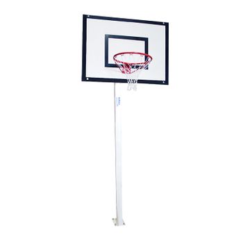 Juego Canastas Minibasket Deluxe Monotubo Tubo 100 Fjas Con Base Para Anclaje - Sin Tablero Ni Aro