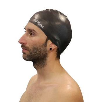 Gorro Natacion Silicona Squba - Senior - Color Negro