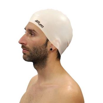 Gorro Natacion Silicona Squba - Senior - Color Blanco