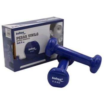 Juego Pesas Vinilo Softee - 0.5kg - Color Azul