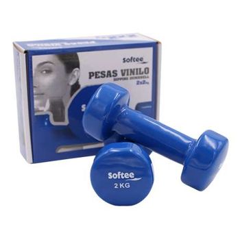 Juego Pesas Vinilo Softee - 2kg - Color Azul