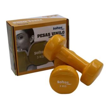 Juego Pesas Vinilo Softee - 3kg - Color Amarillo