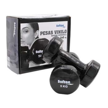 Juego Pesas Vinilo Softee - 5kg - Color Negro