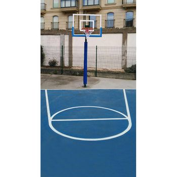 Juego Protección Postes Basket/ Minibasket (2 Unidades), Monotubo 80x80 Mm.