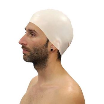 Gorro Natacion Silicona Softee - Senior - Color Blanco