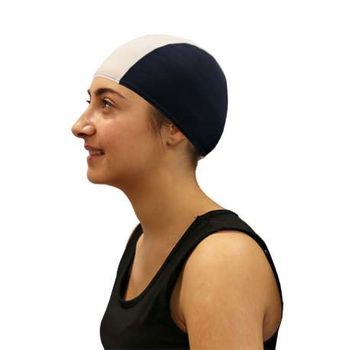 Gorro Natacion Poliester Softee - Senior - Color Marino Y Blanco