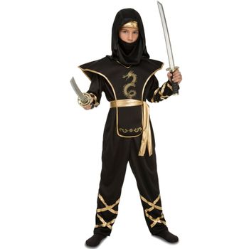 Traje dorado de ninja para hombre 