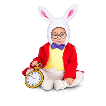 Disfraz De Conejo Alicia Con Reloj Infantil