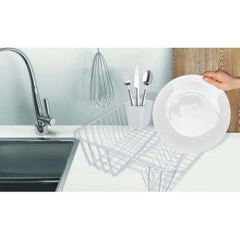 Escurreplatos Plegable Bandeja Sobre Fregadero De Plastico 37x33x21 Cm con  Ofertas en Carrefour