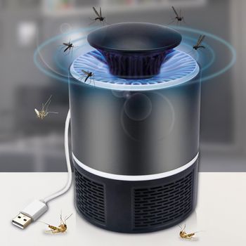 Antimosquitos Con Luz Led Ultrasilencioso Por Usb Color Negro