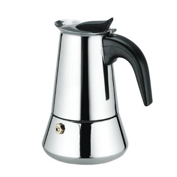 Cafetera Italiana,6 Tazas, Capacidad 440 Gr, De Acero Inox, Apta Para Cualquier Cocina Bn5581