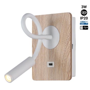 Aplique De Pared Interior Orientable ben Con Cable Y Enchufe - E27 con  Ofertas en Carrefour