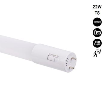 Tubo Led 150cm T8 Con Sensor De Movimiento Microondas - 22w - 100lm/w - 6000k