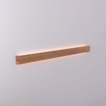 Aplique De Pared Lineal Madera "wooden" - Dimmable - 24w - 100cm