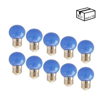 Pack De 10 Bombillas Led E27 1w De Un Color