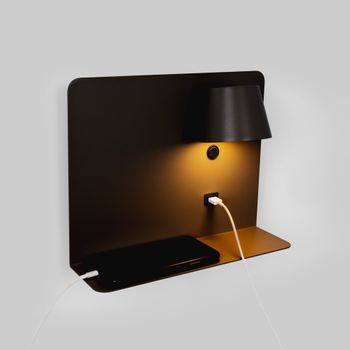 Aplique De Pared Para Lectura Con Puerto Usb "baskop" - 6w - Diseño Horizontal