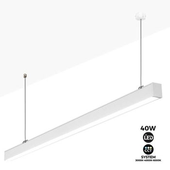 Luminaria Lineal Led Suspensión / Superficie Cct - 40w - 120cm