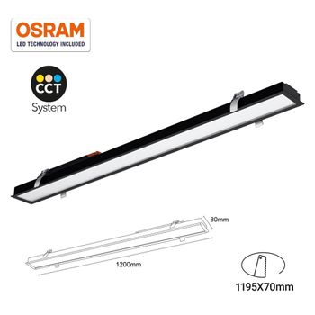 Foco Led Lineal Empotrable Cct 40w Ugr19 Chip Osram