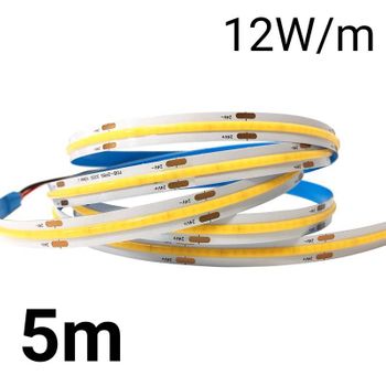 Tira Led Cob 24v-dc 12w/m Ip20 10mm - 5 Metros