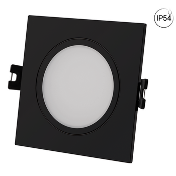 Aro Downlight Cuadrado Para Bombilla Gu10/mr16 - Difusor Opal - Corte Ø 75-80 Mm - Ip54