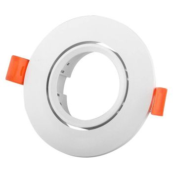 Aro Downlight Circular Basculante Para Bombilla Gu10 / Mr16 - Corte Ø75 Mm