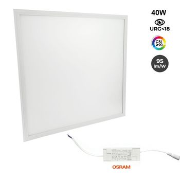 Panel Led Slim 60x60cm - Driver Osram - 40w - Ugr18 - Cri 90