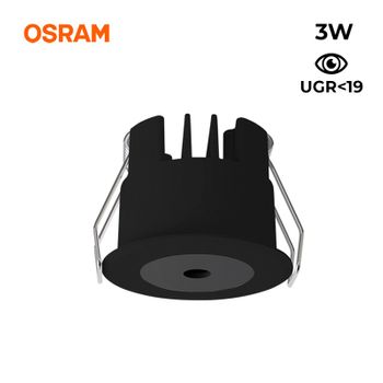 Downlight Led Empotrable Mini 3w Bajo Ugr 40x32,1mm