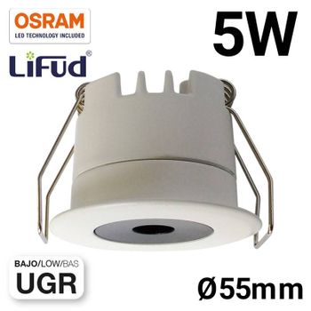 Downlight Mini Empotrable Led 5w Bajo Ugr 55x43,1mm