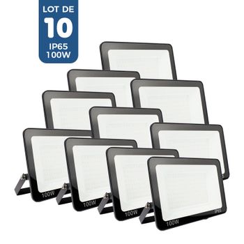 Pack De 10 Focos Proyectores Para Exterior Led 100w 7847lm Ip65