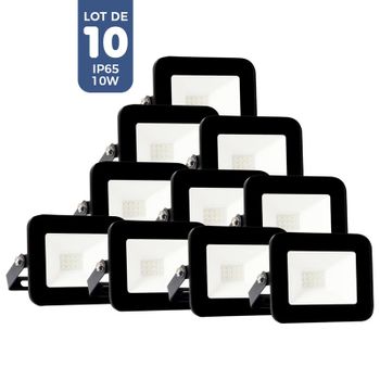 Pack De 10 Focos Proyectores Exterior Led 10w 850lm Ip65