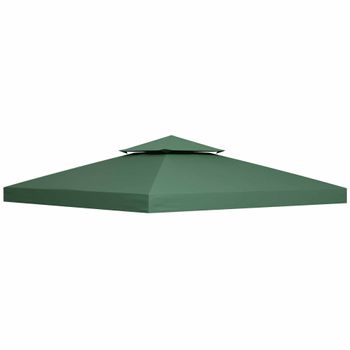 Techo Reemplazo Para Carpa De Poliéster 3x3m - Outsunny®. Verde