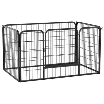 Parque Para Perros 8 Vallas De Acero Plástico 60x76 Cm-pawhut.negro con  Ofertas en Carrefour