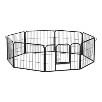 Parque para cachorros de perros Pawhut plata 63x91 cm acero