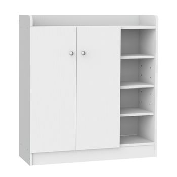 Mueble Zapatero Recibidor en color Blanco 100x44x35 Cm