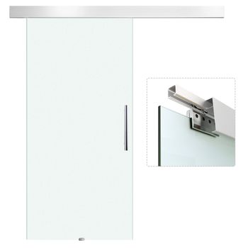 Puerta Corredera Vidrio Templado Y Aluminio Blanca 102,5x205 Cm Vidaxl con  Ofertas en Carrefour